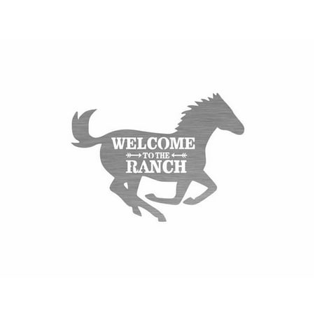 Galloping Texas Horse Plasma Cut Metal Sign